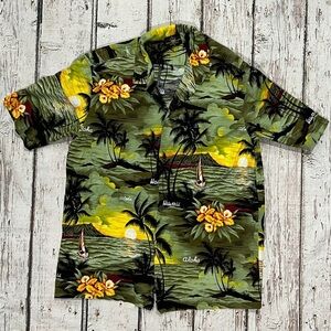 Vintage Hawaiian Hawaii Button Down Royal Creations Button Down Shirt Mens